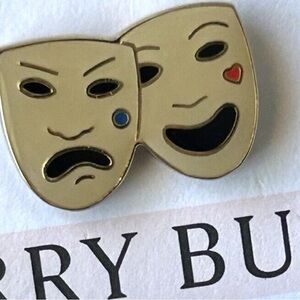Burberry Auth Comedy and Tragedy Mask Pin